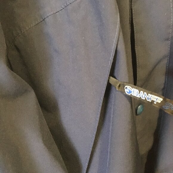 Vintage Canadian Banff Designs Gore-Tex Navy Classic Windbreaker Hooded Coat - Picture 3 of 16